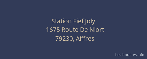 Station Fief Joly