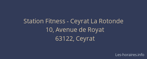 Station Fitness - Ceyrat La Rotonde