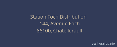 Station Foch Distribution