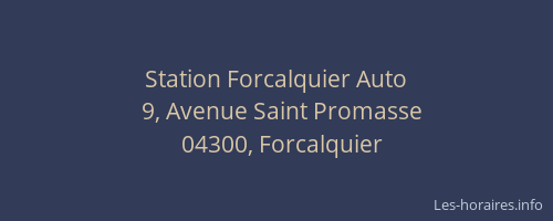 Station Forcalquier Auto