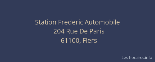 Station Frederic Automobile