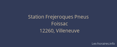 Station Frejeroques Pneus