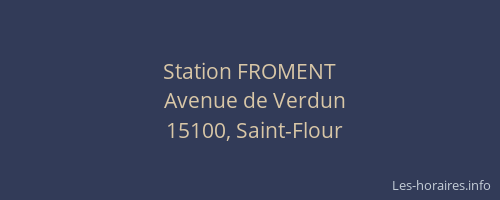 Station FROMENT