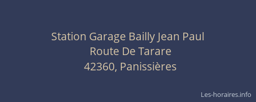 Station Garage Bailly Jean Paul