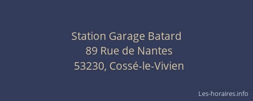 Station Garage Batard