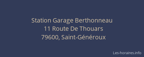 Station Garage Berthonneau