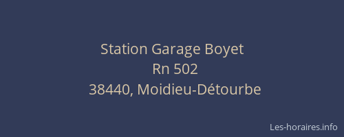 Station Garage Boyet