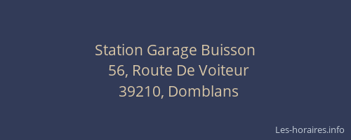 Station Garage Buisson
