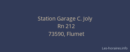 Station Garage C. Joly