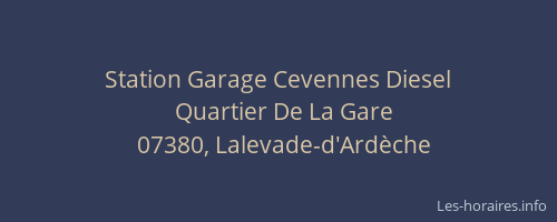 Station Garage Cevennes Diesel