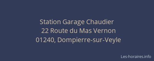 Station Garage Chaudier