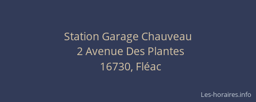 Station Garage Chauveau