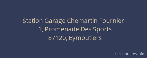 Station Garage Chemartin Fournier