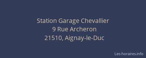 Station Garage Chevallier