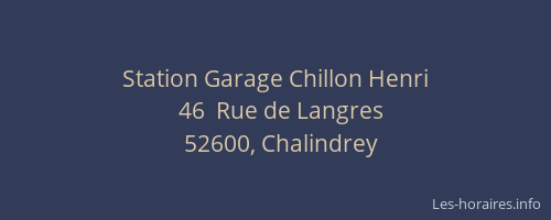 Station Garage Chillon Henri