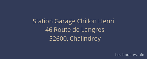 Station Garage Chillon Henri
