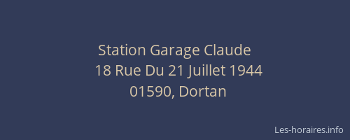 Station Garage Claude
