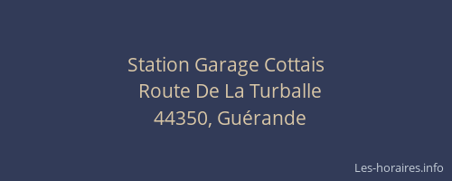 Station Garage Cottais