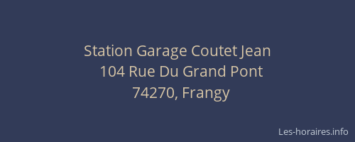 Station Garage Coutet Jean