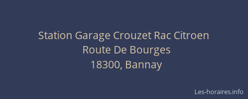 Station Garage Crouzet Rac Citroen