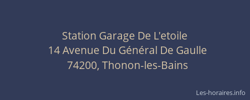Station Garage De L'etoile
