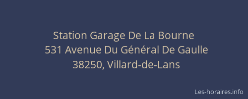 Station Garage De La Bourne