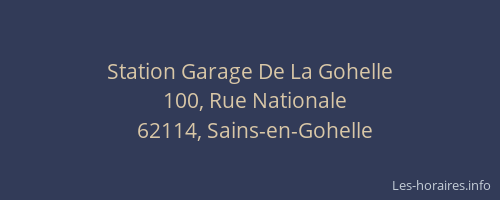 Station Garage De La Gohelle