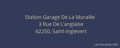Station Garage De La Muraille