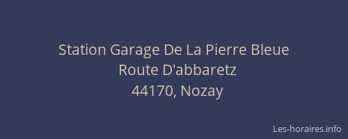 Station Garage De La Pierre Bleue
