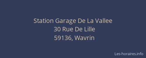 Station Garage De La Vallee
