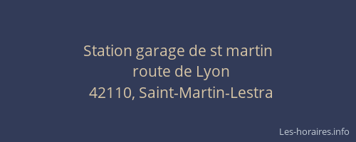 Station garage de st martin