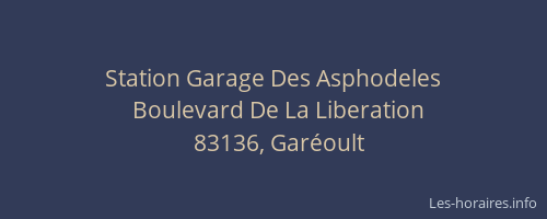 Station Garage Des Asphodeles