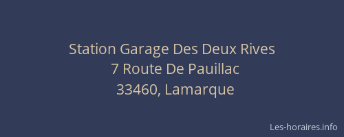 Station Garage Des Deux Rives
