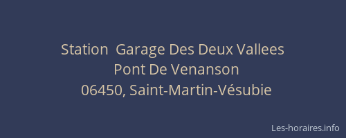 Station  Garage Des Deux Vallees