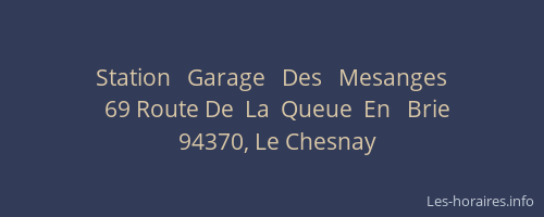Station   Garage   Des   Mesanges