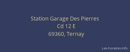 Station Garage Des Pierres