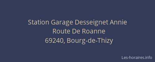 Station Garage Desseignet Annie