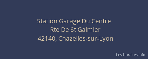 Station Garage Du Centre