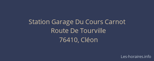 Station Garage Du Cours Carnot