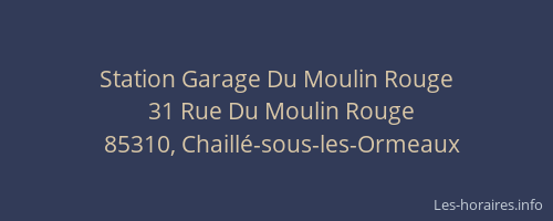 Station Garage Du Moulin Rouge