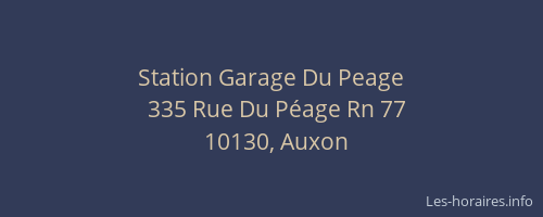 Station Garage Du Peage