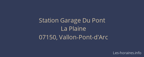 Station Garage Du Pont