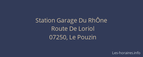 Station Garage Du RhÔne