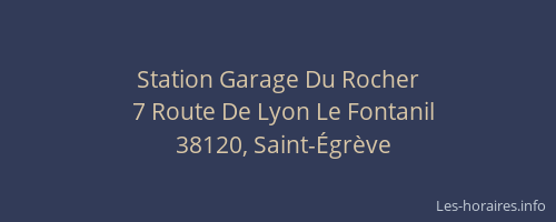 Station Garage Du Rocher