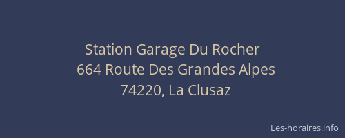 Station Garage Du Rocher