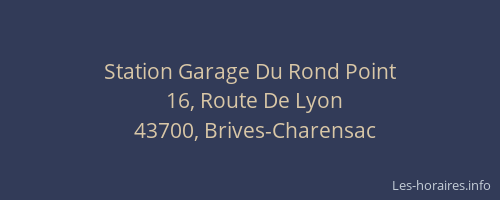 Station Garage Du Rond Point