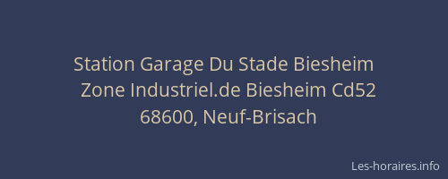 Station Garage Du Stade Biesheim