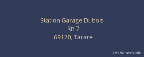 Station Garage Dubois