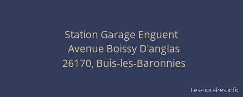 Station Garage Enguent