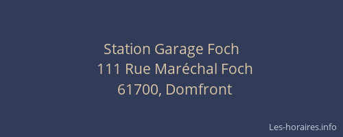 Station Garage Foch